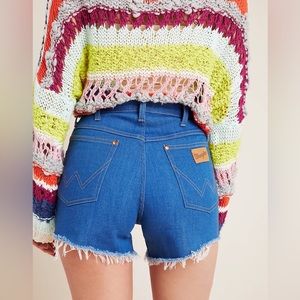 Wrangler Ultra High-Rise Frayed Denim Shorts NWOT